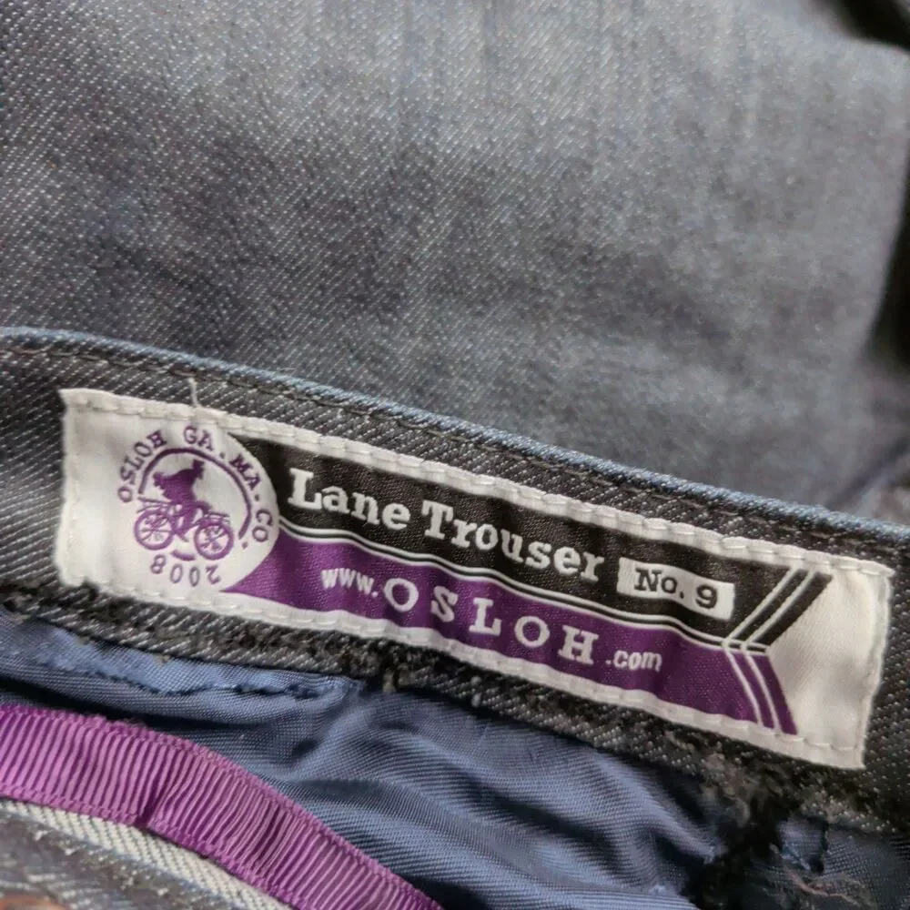 Osloh Jeans Mens 30x27 Blue Lane Trouser No 9 Pants Straight Cycling Biking‎